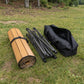 Túragear összecsukható kempingasztal, fa mintás - tarolas