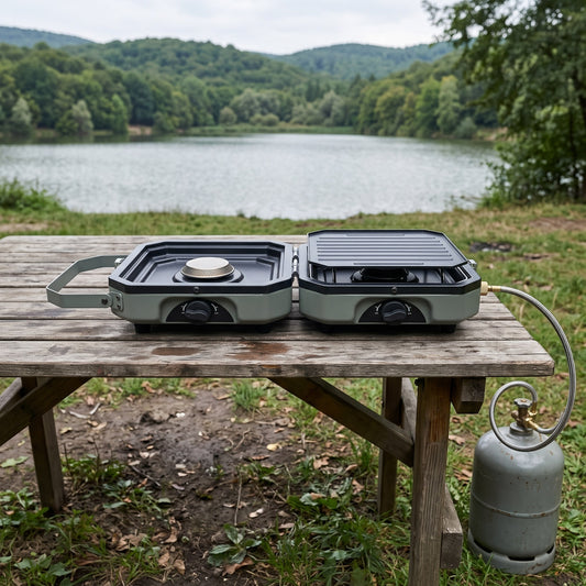 Túragear kétégős kofferes gázfőző grilllappal - fokep